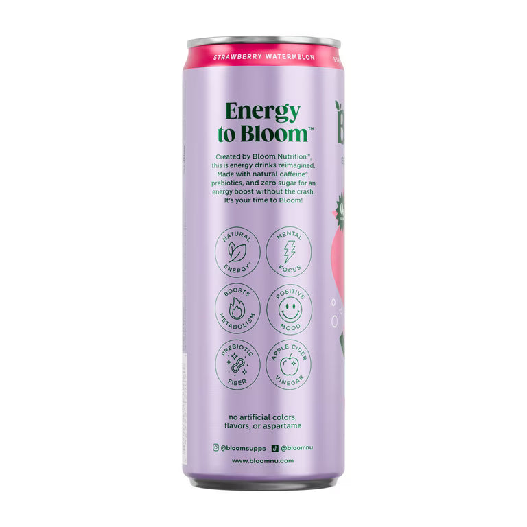 Bebida Bloom sparkling energy strawberry watermelon