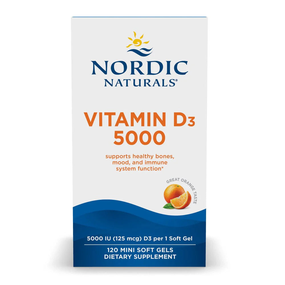 Nordic Naturals mini soft gel Vitamina D3 5000 UI - sabor naranja