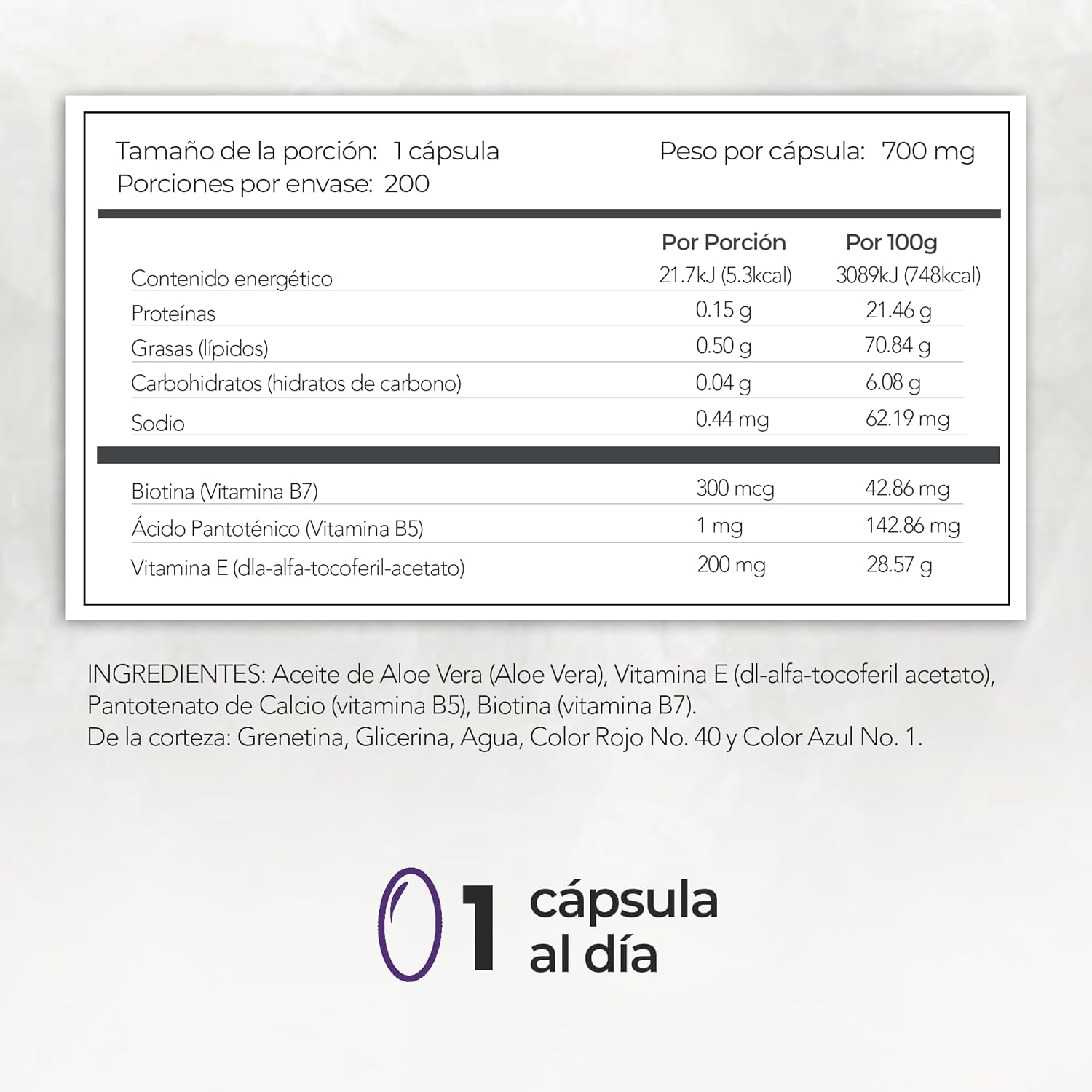 MAKLEN - Biotina con Pantenol, Aloe vera y Vitamina E