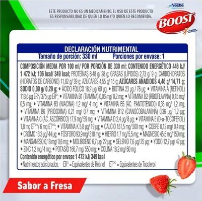 Boost proteína sabor fresa