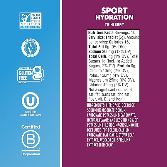 Nuun - sabor tri-berry