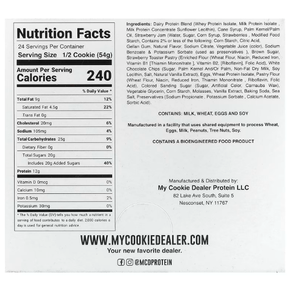 My Cookie Dealer Protein Cookie - Strawberry Toaster Party