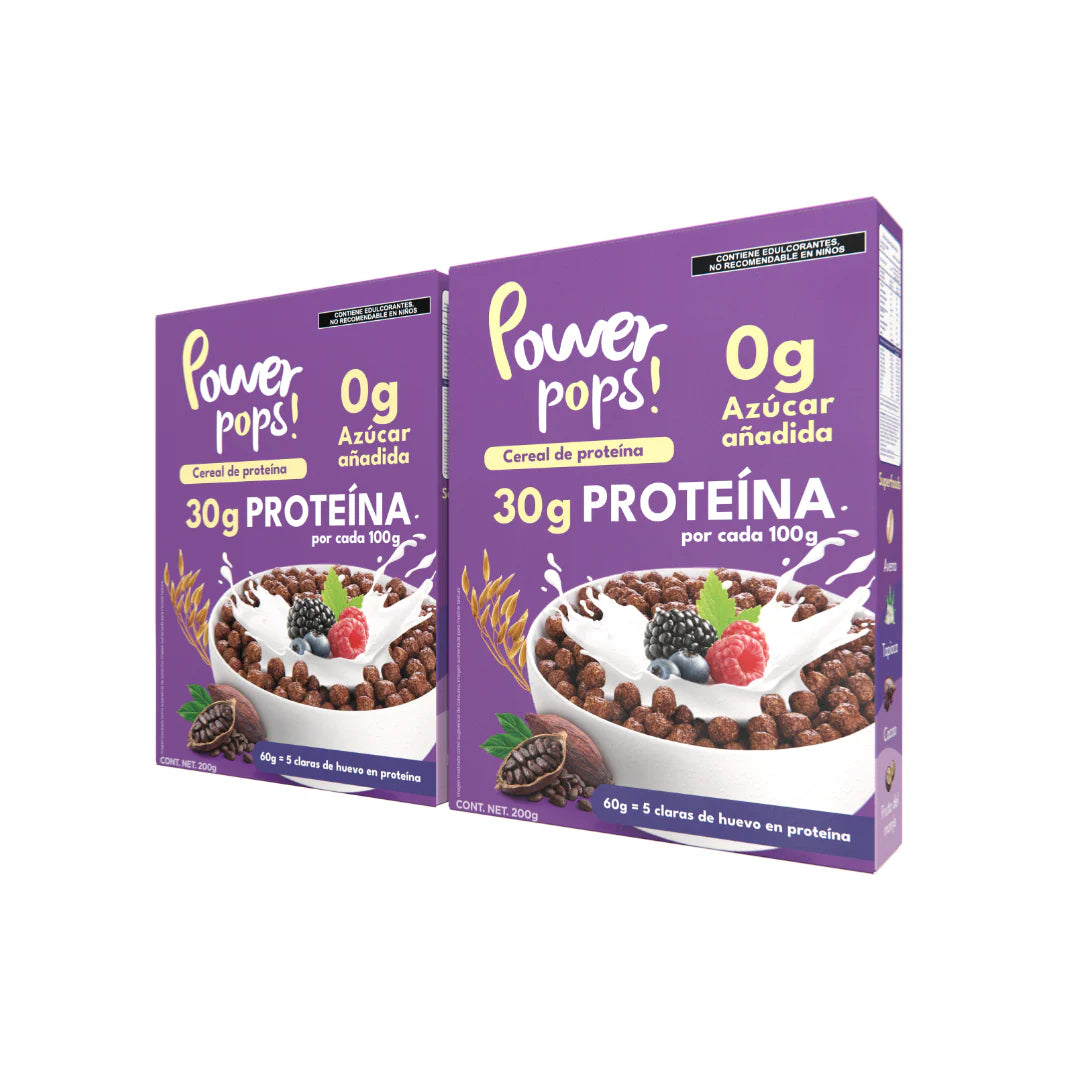 Power Pop Cereal Alto en Proteína Sabor Chocolate
