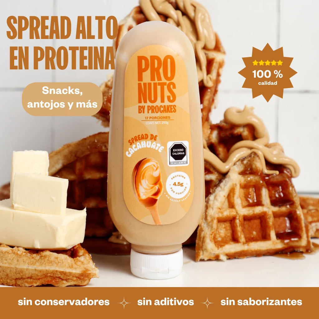 PRO CAKES Crema de cacahuate PRO NUTS 17 porciones
