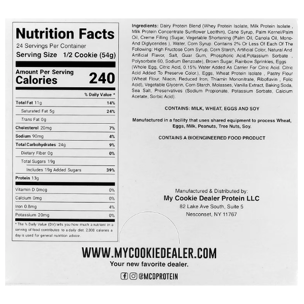 My Cookie Dealer Protein Cookie - Birthday cake