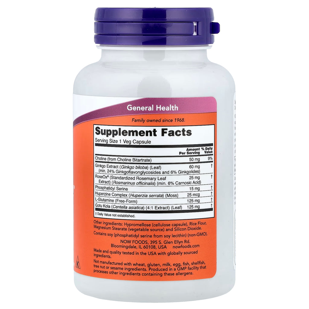 Now Brain Elevate Nootrópicos (Cognitive function) 60 cápsulas