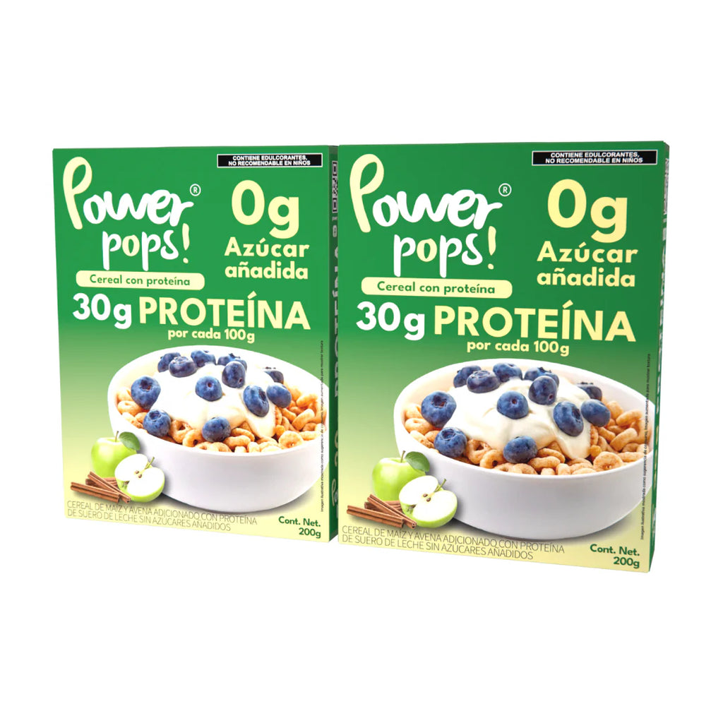 Power Pop Cereal Alto en Proteína Sabor Manzana - Canela