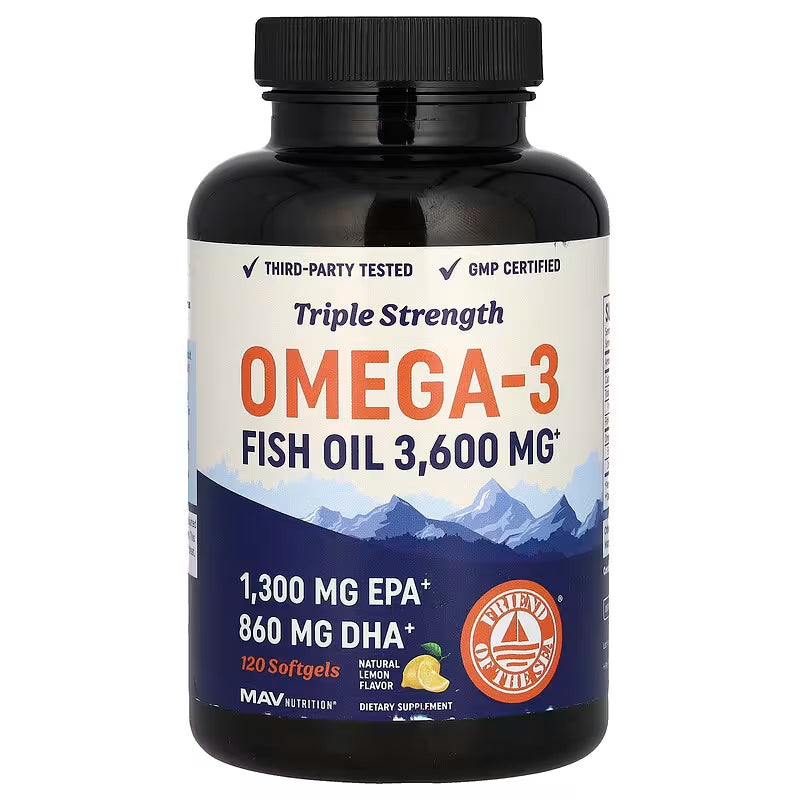 Mav Nutrition Omega 3 Triple Concentración 120 Cápsulas