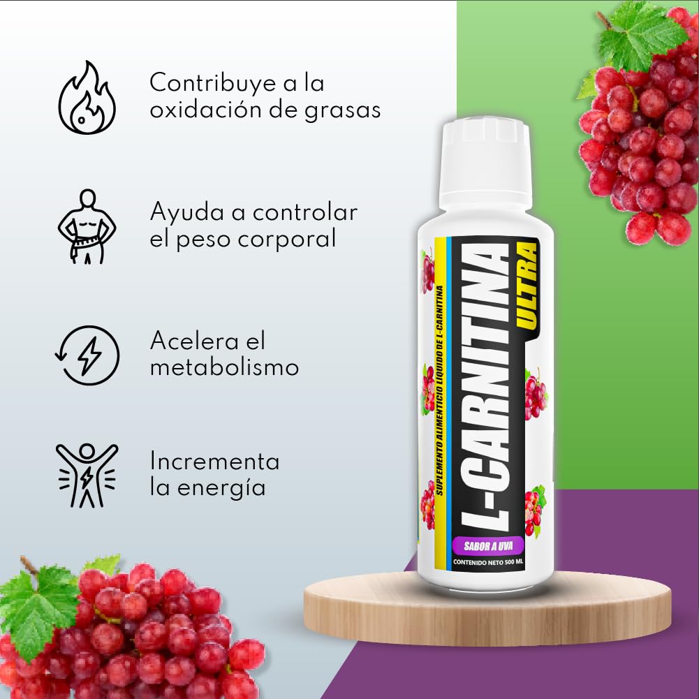 BHP L-Carnitina Ultra Liquida 500ml Sabor Uva