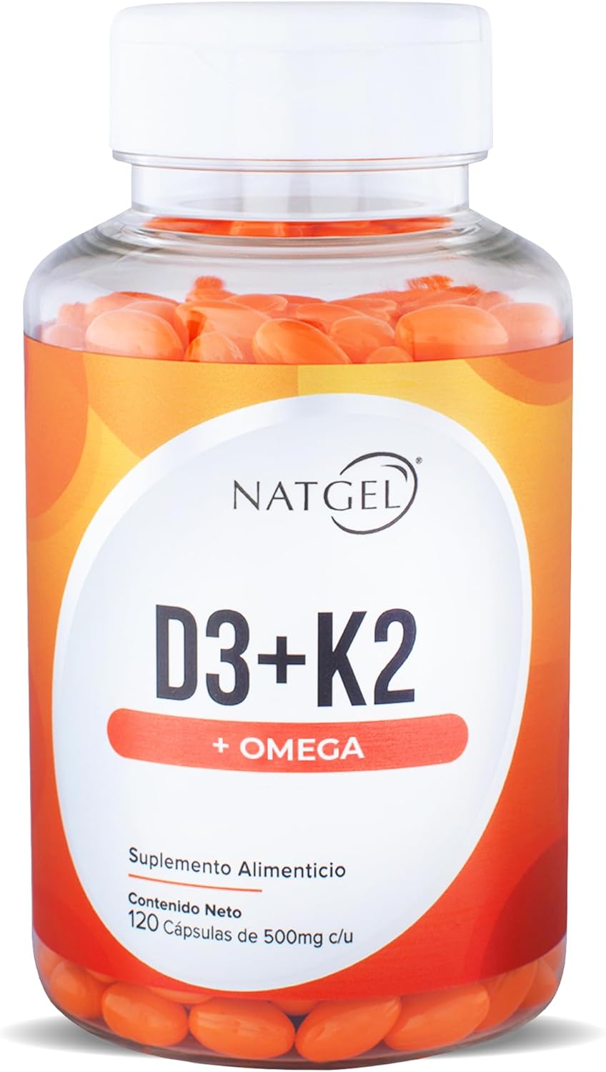 NatGel Vitaminas D3 + K2 y Omega 3 120 Capsulas