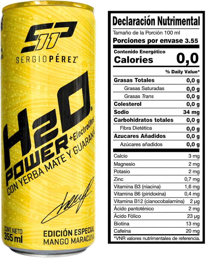 Bebida H2O Power + electrolitos sabor mango maracuyá