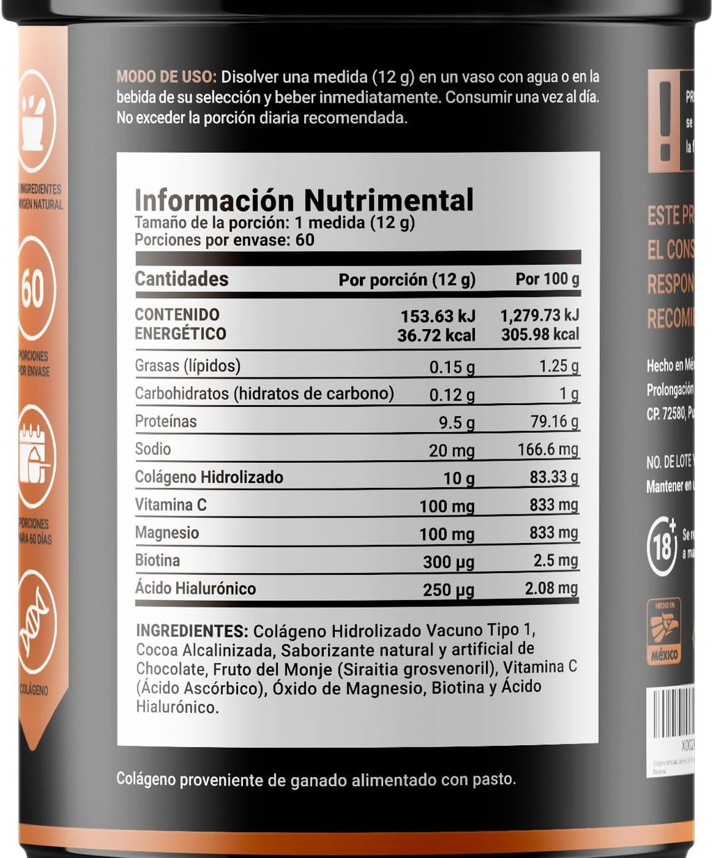 B Life Collagen Dark Polvo Sabor Chocolate
