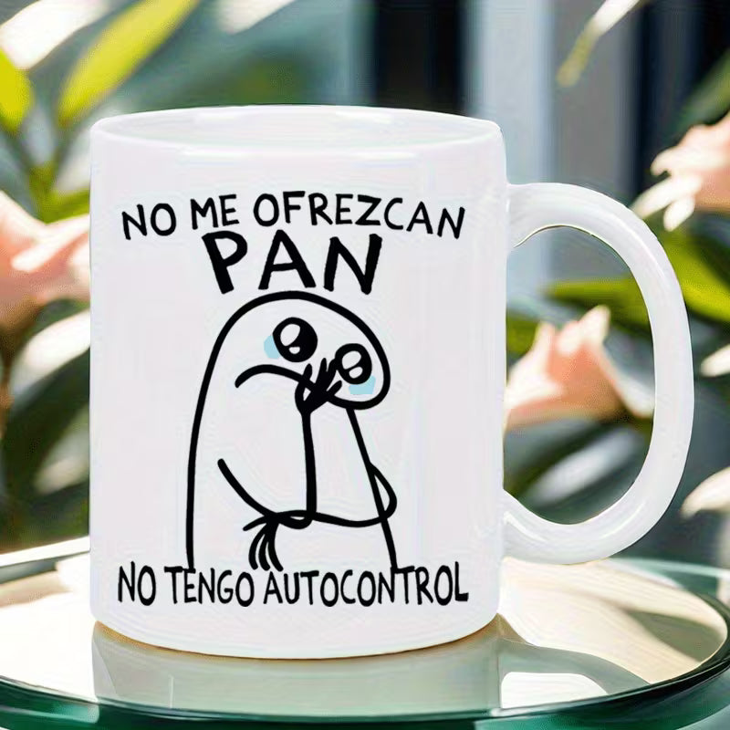 Taza de Café de Cerámica “No Me Ofrezcas Pan”