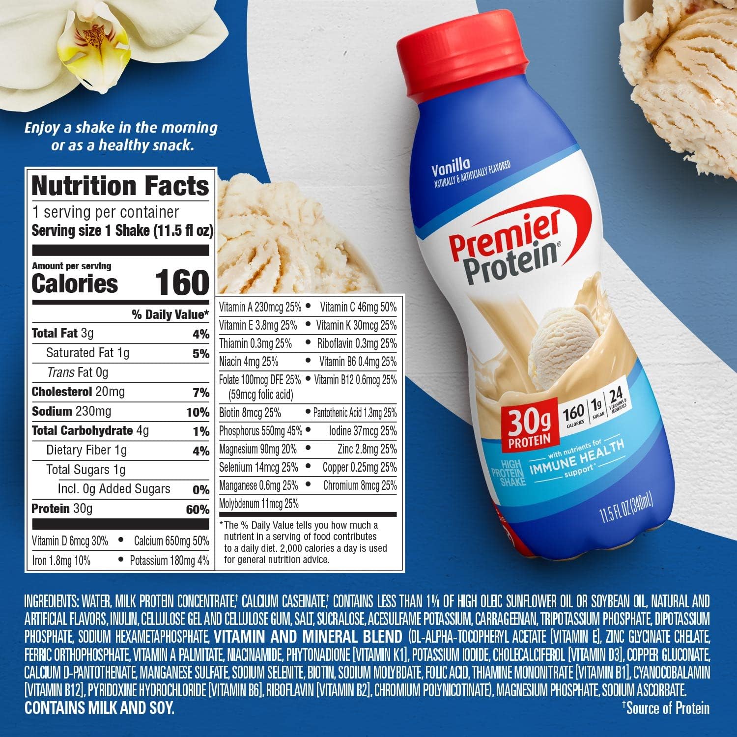 Premier Protein Licuado de Proteina Sabor Vainilla
