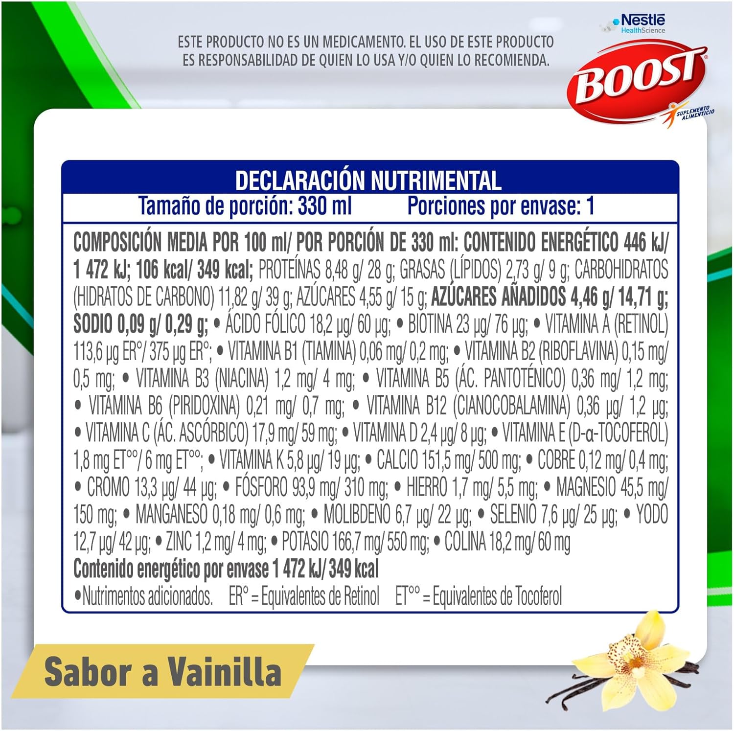 Boost proteína sabor Vainilla