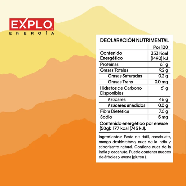 EXPLO Barra de proteína sabor Mango Maracuya