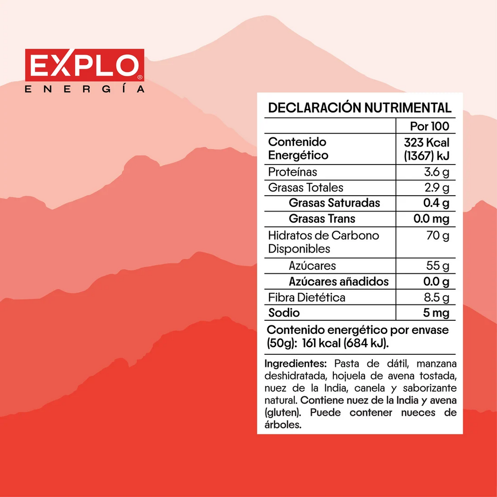EXPLO Barra de proteína sabor Manzana Canela