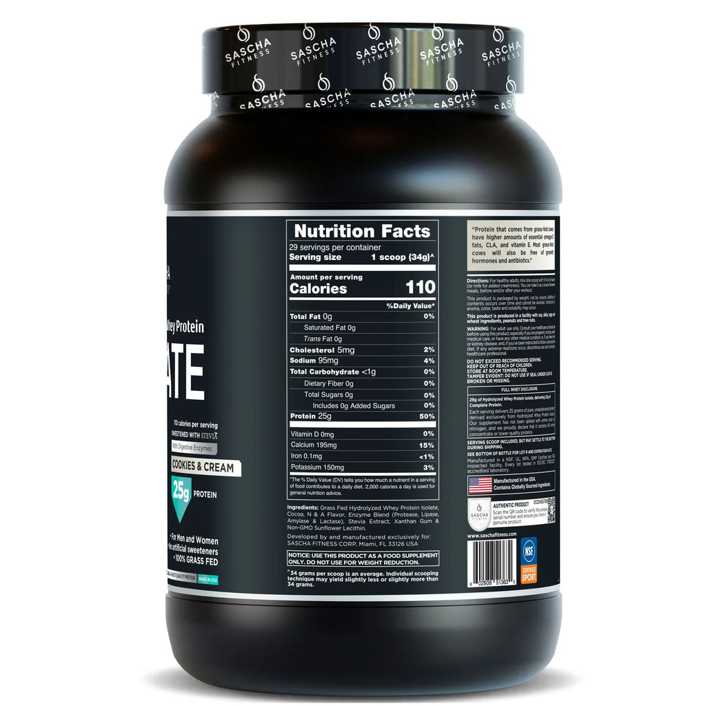 Sascha Fitness Proteína Sabor Cookies & Cream