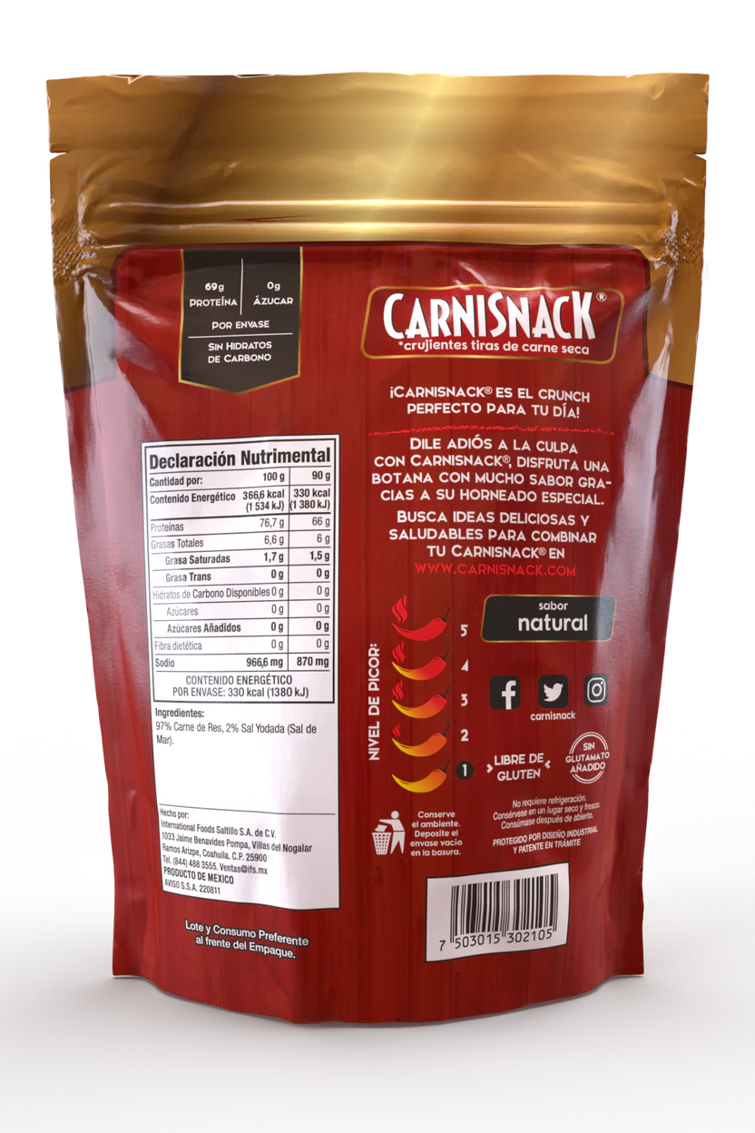 Carnisnack 90 g sabor natural