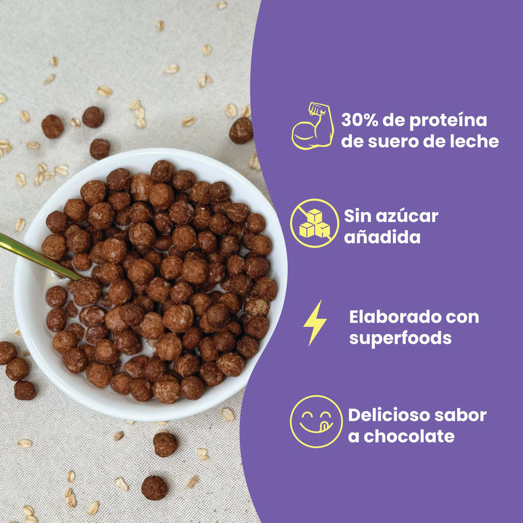 Power Pop Cereal Alto en Proteína Sabor Chocolate