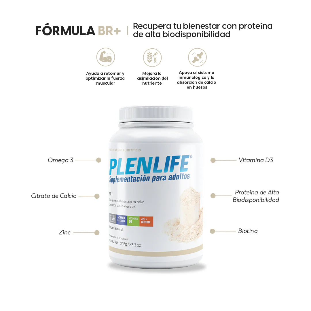 Proteína Plenlife Fórmula BR+ Sabor Natural