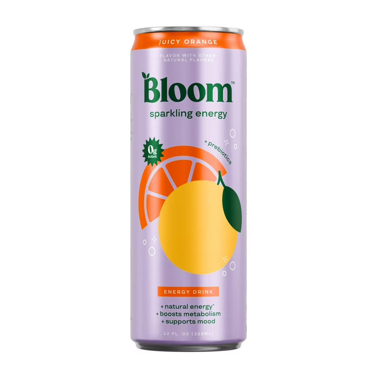 Bebida Bloom sparkling energy juicy orange