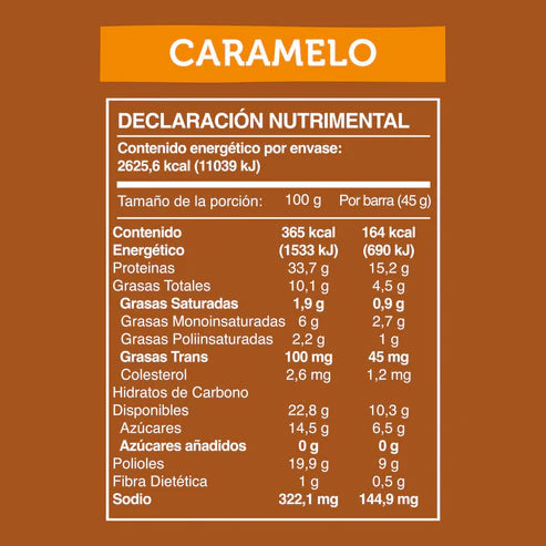 Barra de Proteína Sabor Caramelo