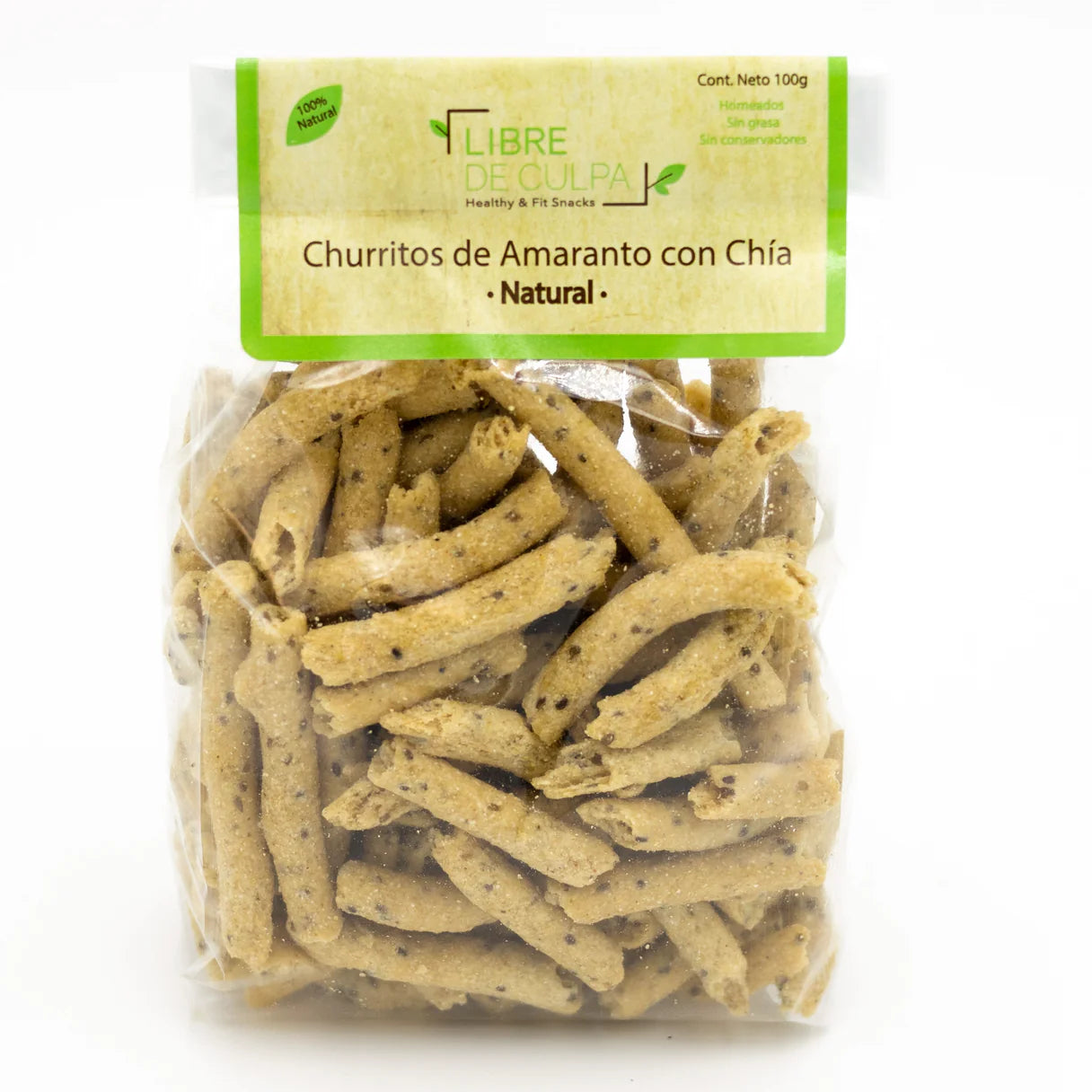 Libre de Culpa Churritos de Amaranto con Chía