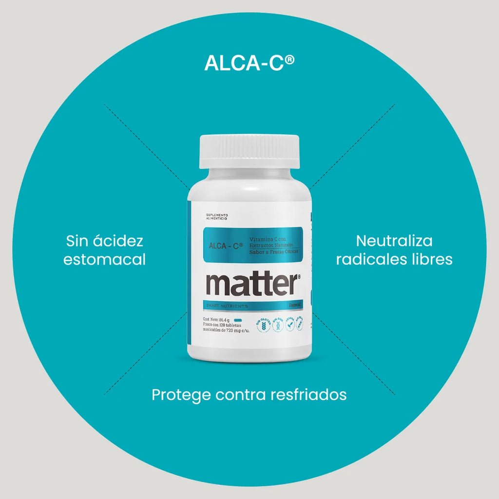 Matter Alca-C Tabletas Masticables Sabor Frutas Cítricas