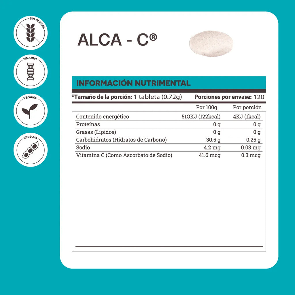 Matter Alca-C Tabletas Masticables Sabor Frutas Cítricas