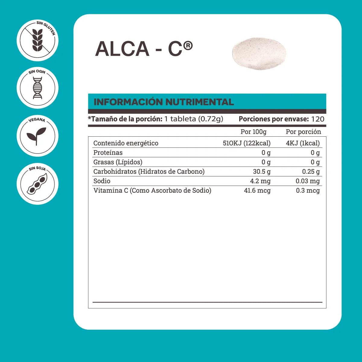 Matter Alca-C Tabletas Masticables Sabor Frutas Cítricas