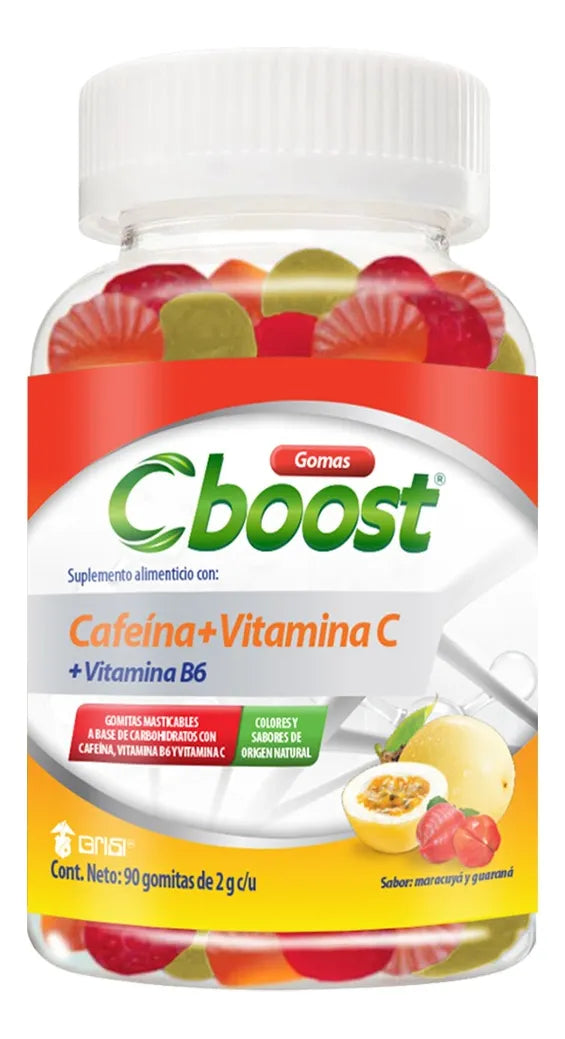 Cboost Gomas Cafeína + Vitamina C + Vitamina B6