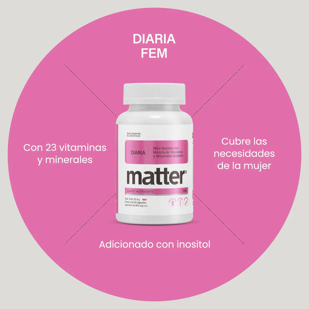 Matter Diaria Fem  Multivitamínico Bote con 60 Cápsulas