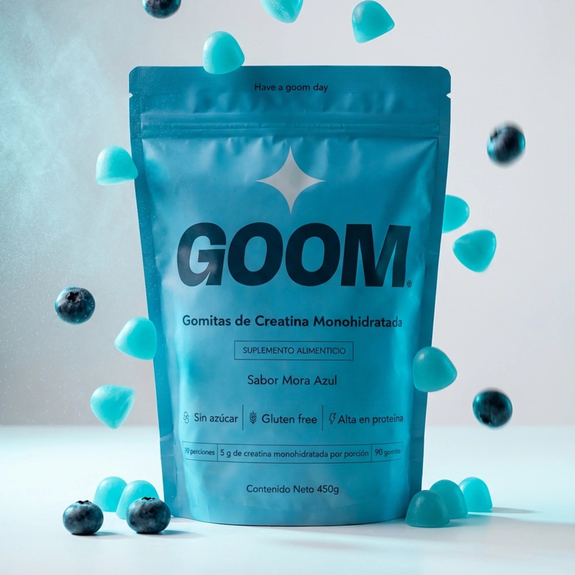 Goom Gomitas de Creatina Monohidratada Sabor Mora Azul