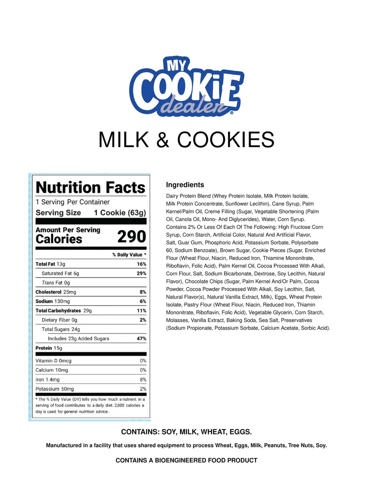 My Cookie Snack Size Milk&Cookies