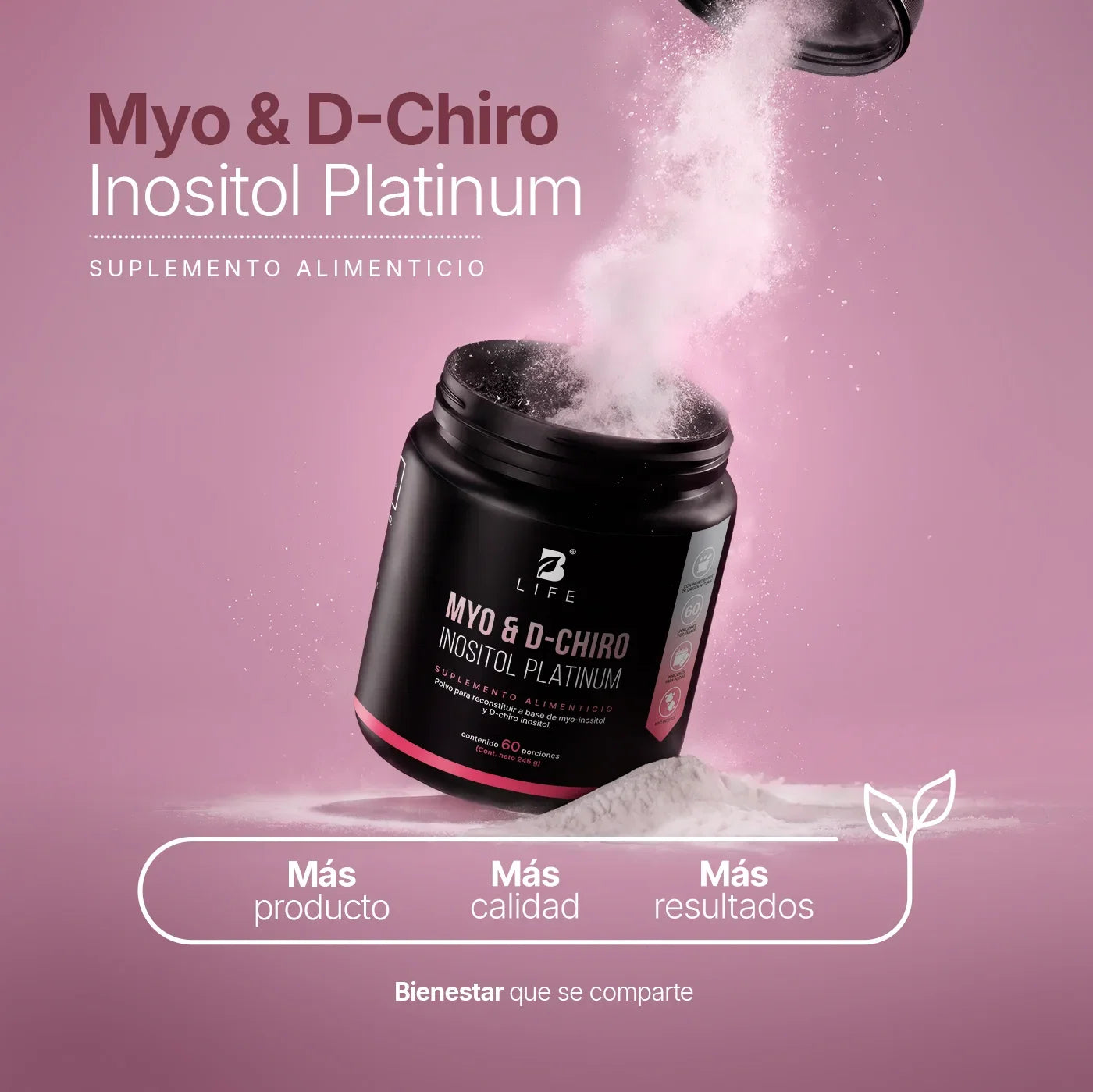 B Life Myo & D-Chiro Inositol En Polvo