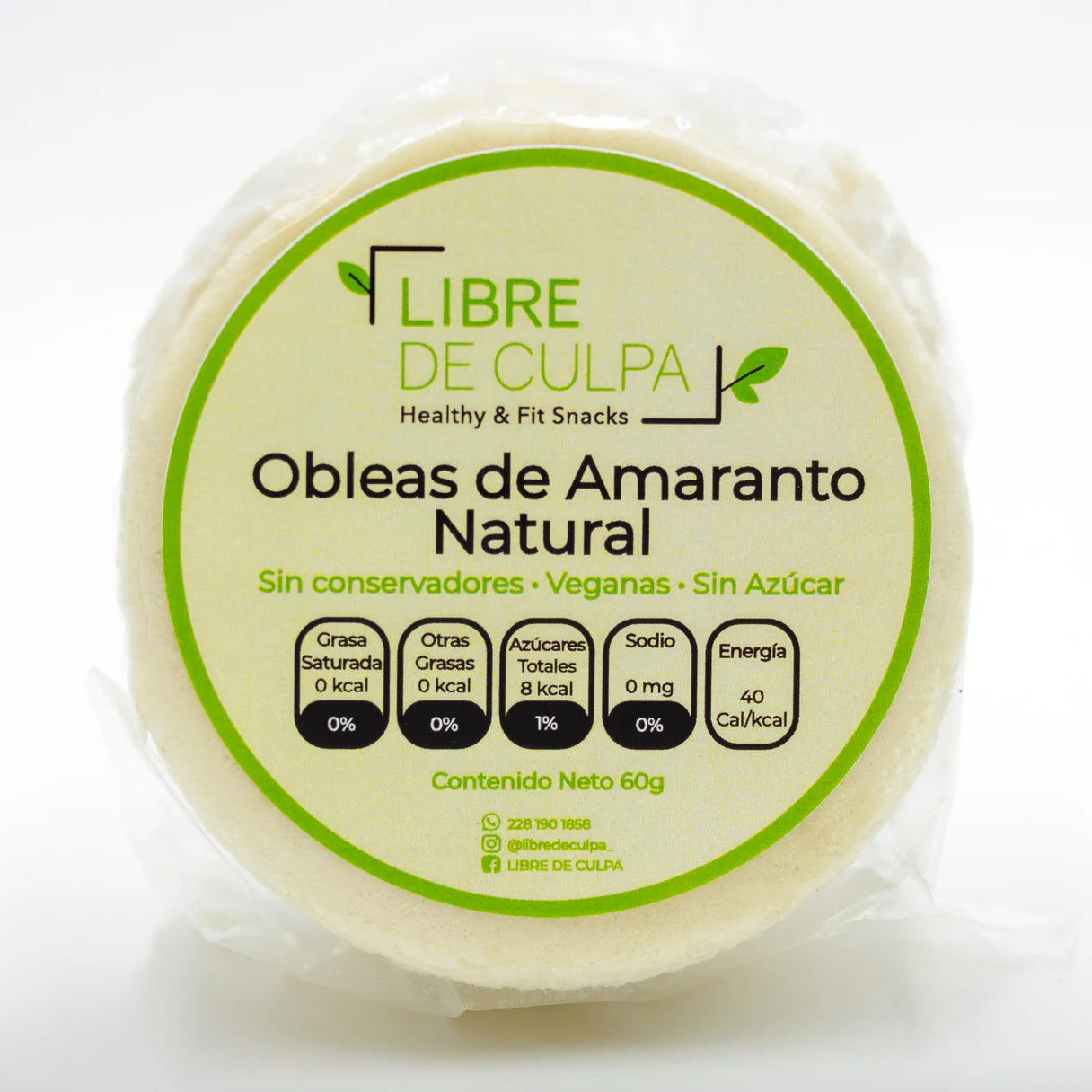 Libre de Culpa Obleas de Amaranto