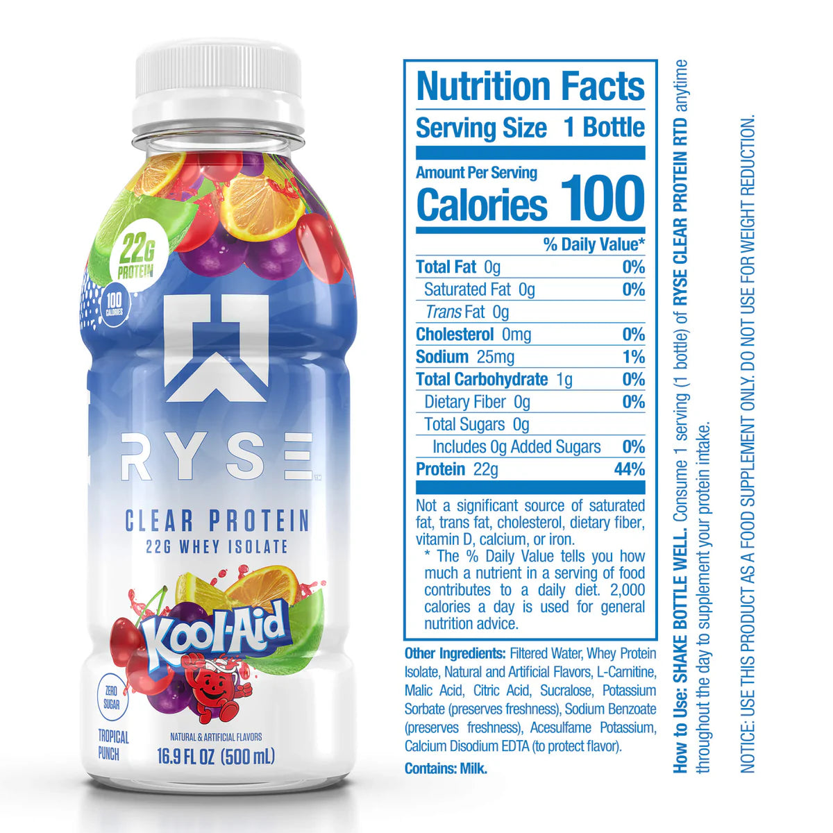 Ryse clear protein – Tropical punch