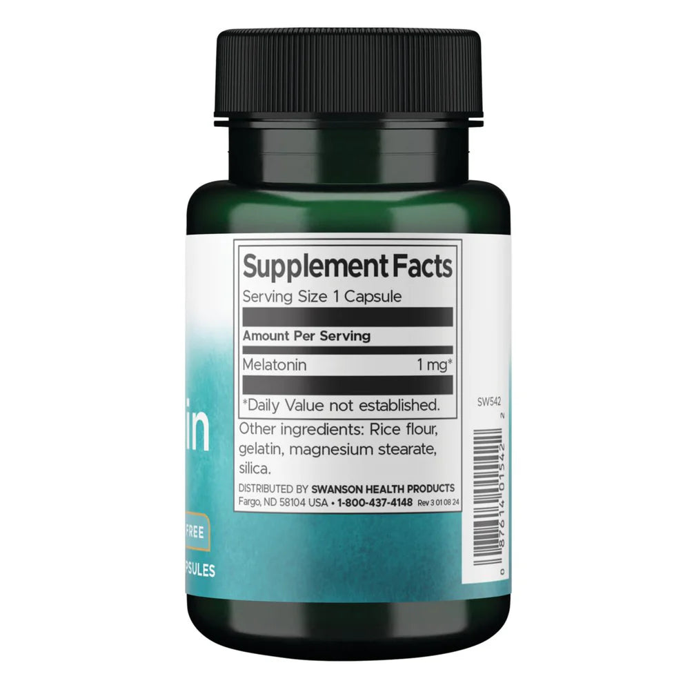 Swanson Melatonina 1mg 120 Cápsulas