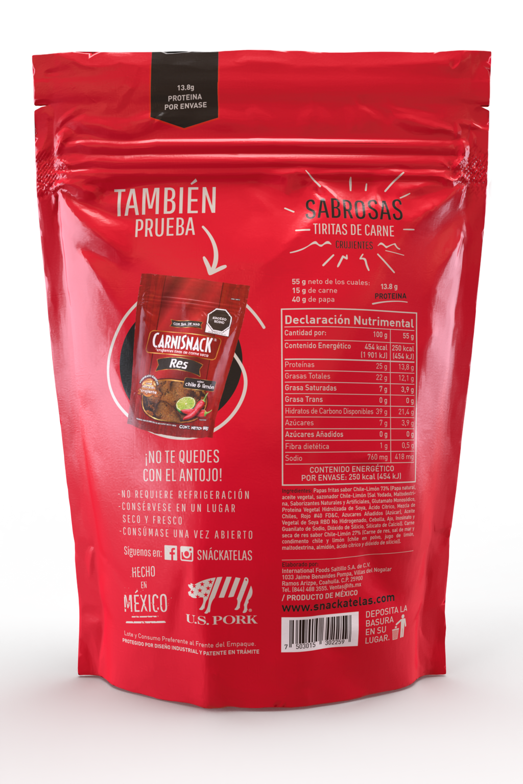 Snacktelas Chile y limón