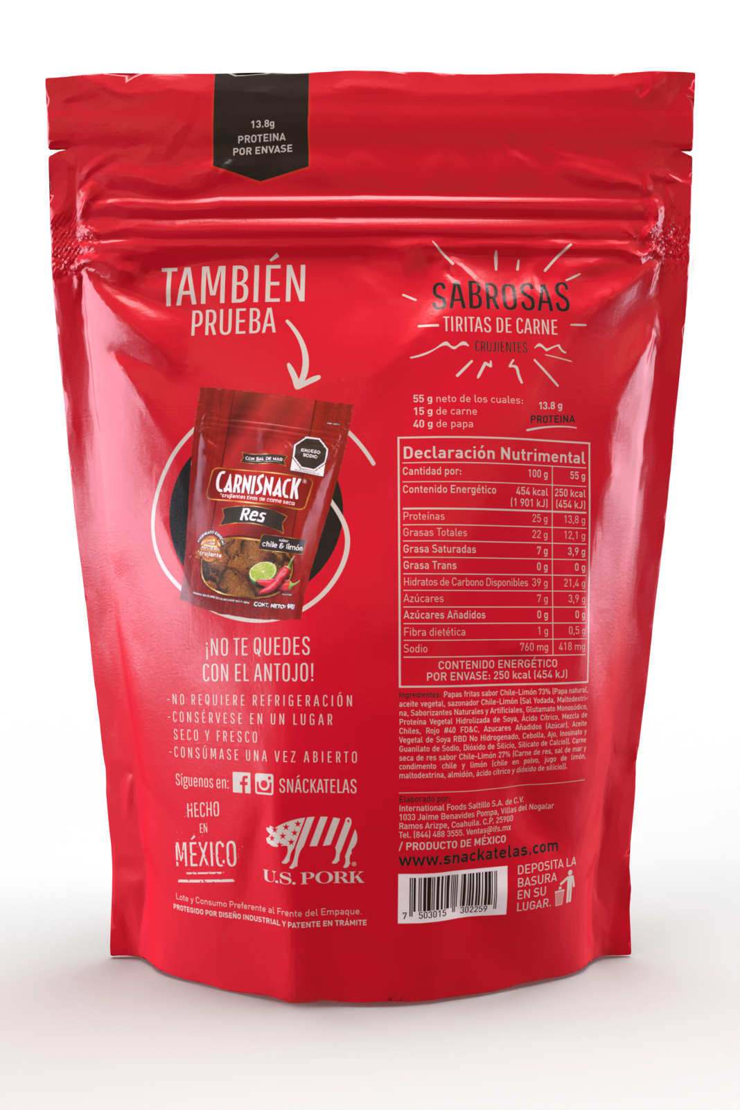 Snacktelas Chile y limón