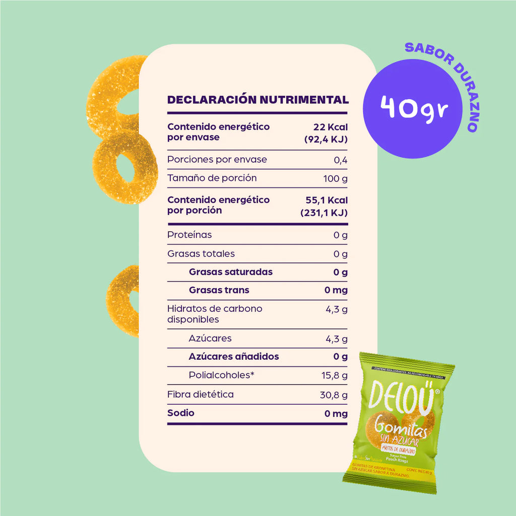 B-Fit Deloü Aritos sabor Durazno
