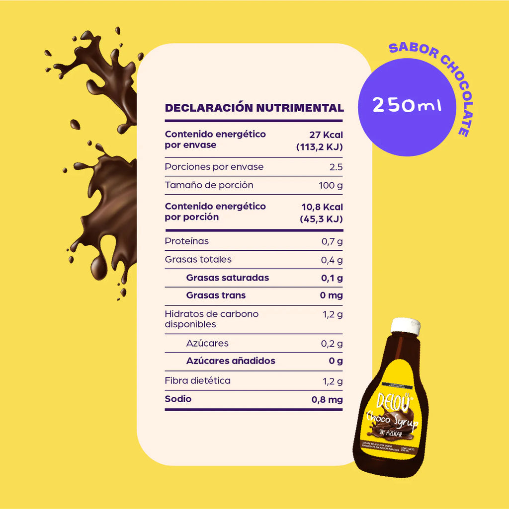 B-Fit Deloü Choco Syrup sin Azúcar
