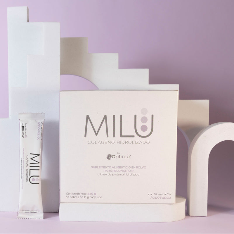 MILU Colágeno Hidrolizado con Vitamina C y Ácido Fólico