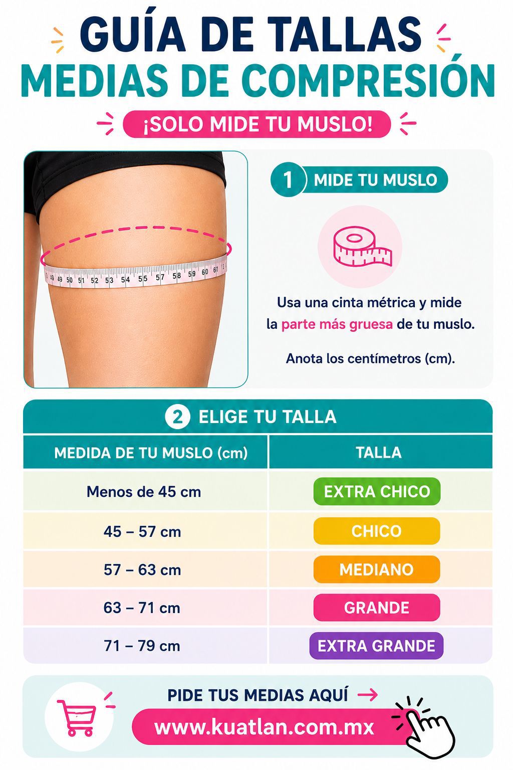 Media de compresión Talla M Beige