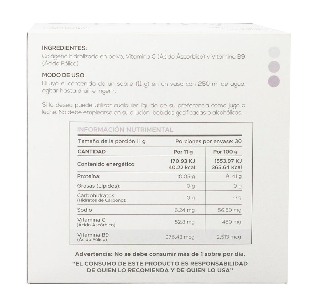 MILU Colágeno Hidrolizado con Vitamina C y Ácido Fólico