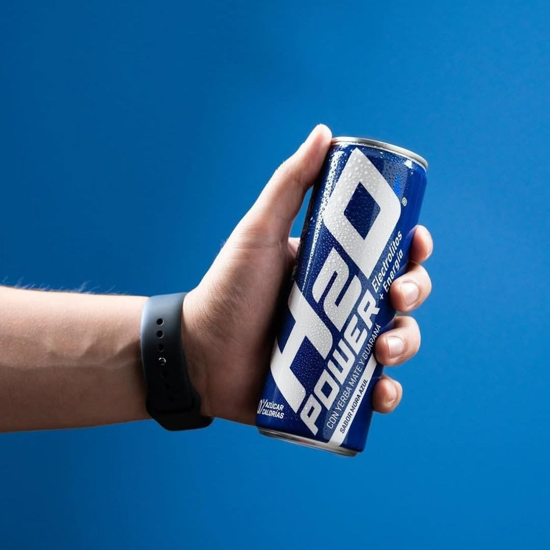 Bebida H2O Power + electrolitos sabor mora azul
