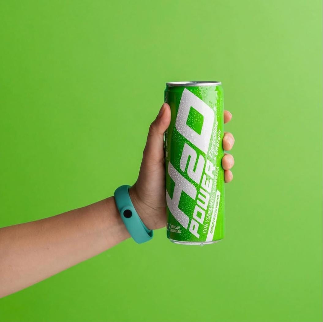 Bebida H2O Power + electrolitos sabor frutos verdes