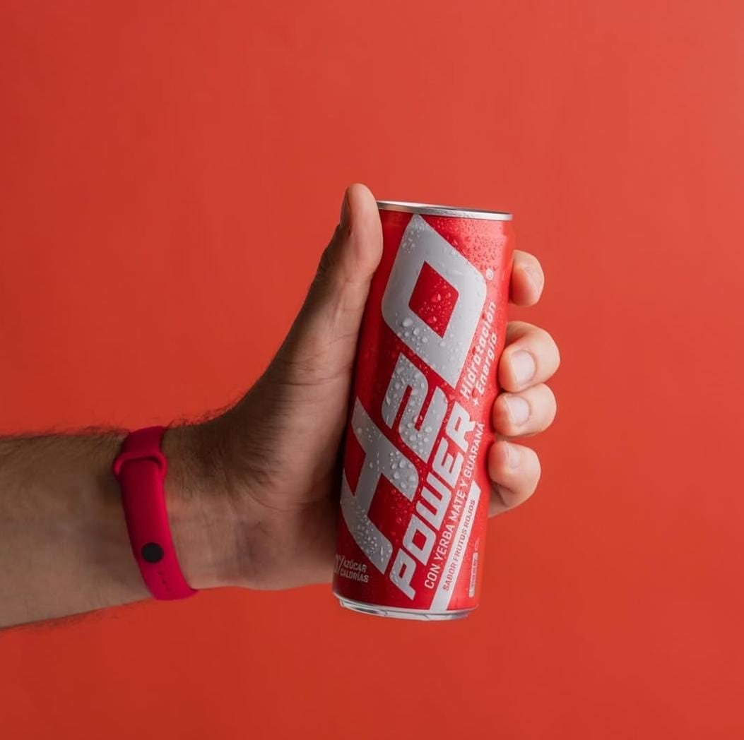 Bebida H2O Power + electrolitos sabor frutos rojos