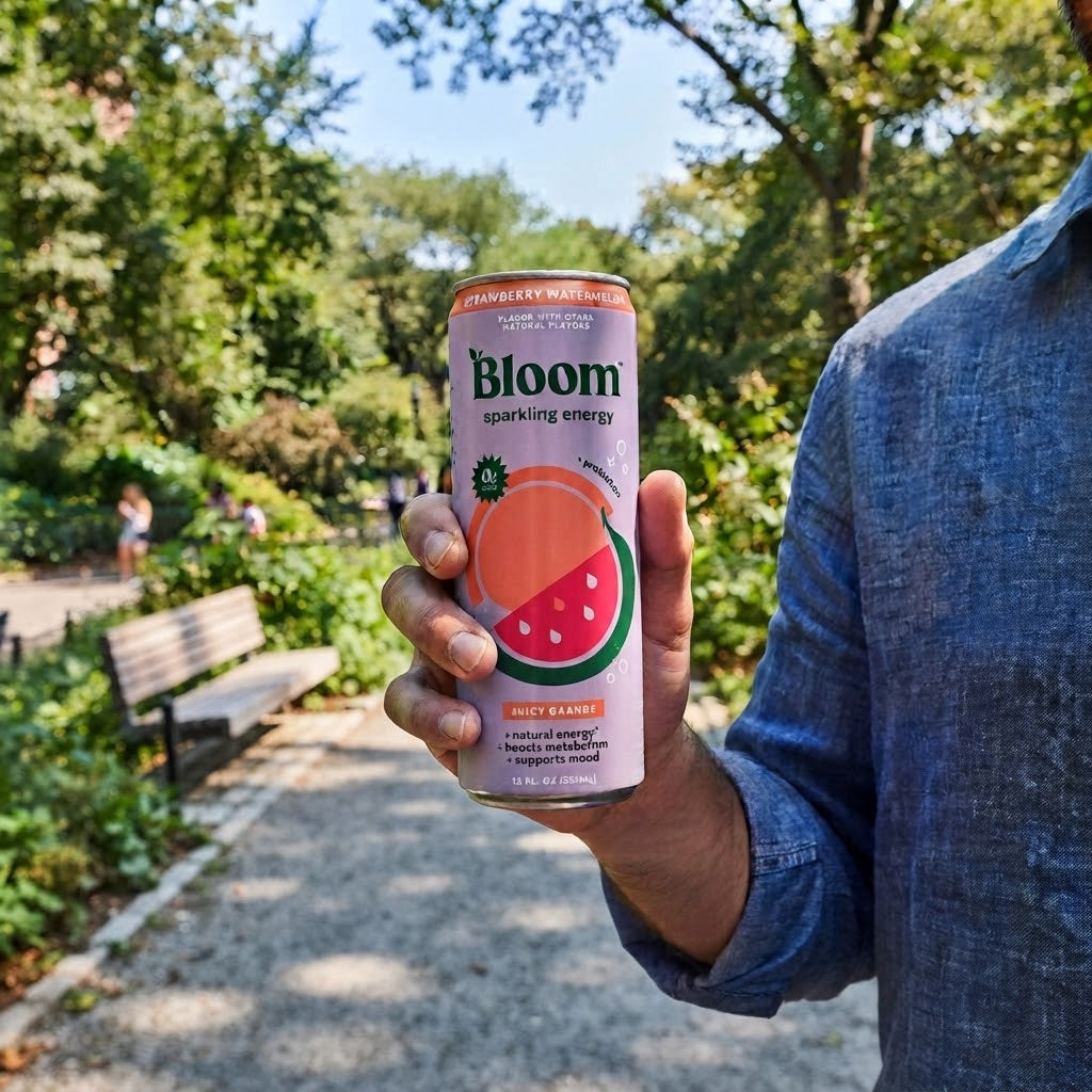 Bebida Bloom sparkling energy strawberry watermelon